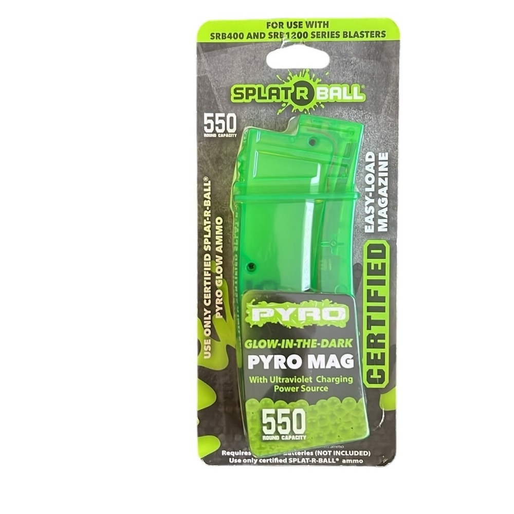🌟NEW🌟 SplatRBall Pyro Glow in the Dark Water Ball 550 Round Magazine